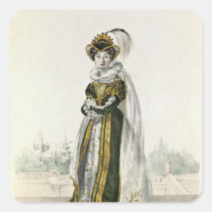 Marie Dorval in "Marion Delorme" durch Sieger Quadratischer Aufkleber