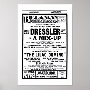 Marie Dressler 1915 vintage theater ad poster