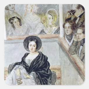 Marie Duplessis im Theater Quadratischer Aufkleber