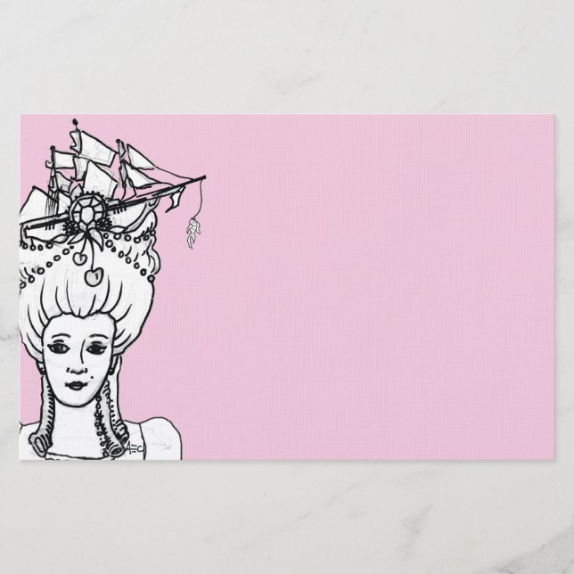 Marie durch das Seewunderliche Briefpapier im Rosa (Vorderseite)