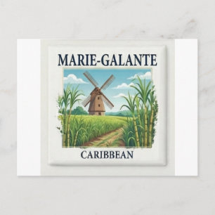 Marie-Galante Guadeloupe Karibik Windmühle Dachzie Postkarte