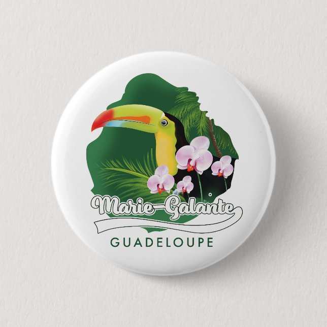 Marie Galante Guadeloupe Logo Button (Vorderseite)