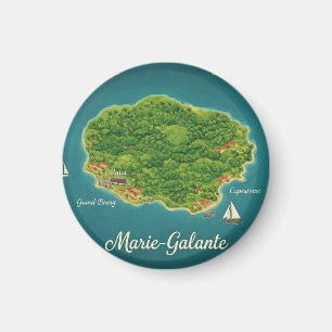 Marie-Galante – Illustrierte Insel Magnet
