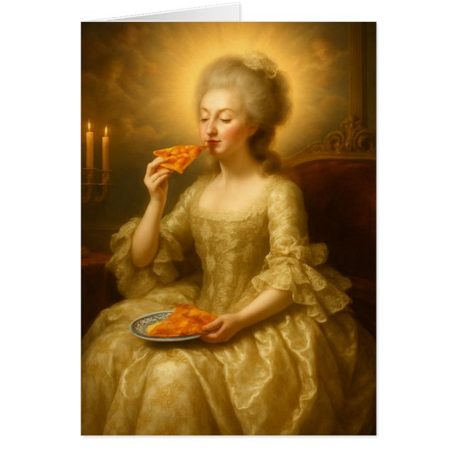 Marie isst Pizza Digitale Kunst (Vorne)