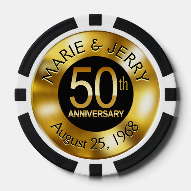 Marie & Jerry 50th Anniv 1968 Casino-Chip Pokerchips (Vorderseite)