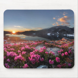 Marie Lakes Sunrise - John Muir Trail - Ansel Adam Mousepad