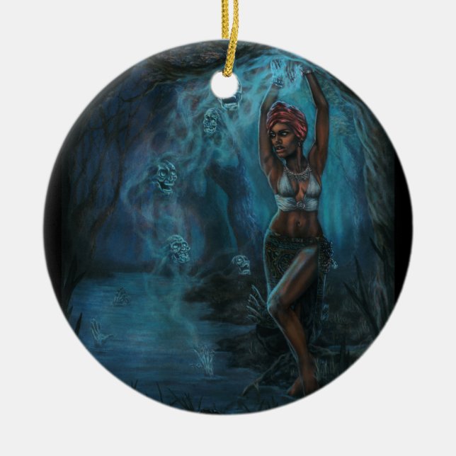 Marie Laveau Keramik Ornament (Vorne)