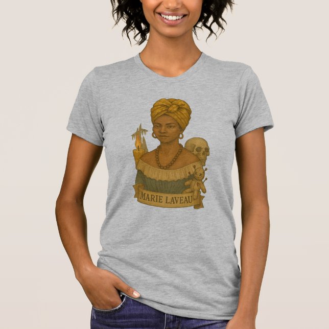 Marie Laveau New Irleans Voodoo Queen T-Shirt (Vorderseite)