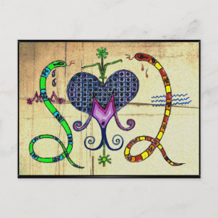 Marie Laveau Voodoo Vévé Postkarte