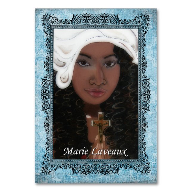 Marie Laveaux Gebet Card Tischnummer (Vorderseite)