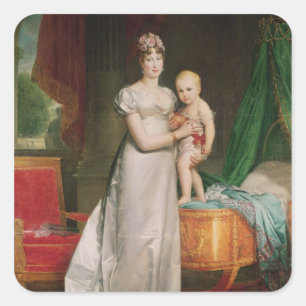 Marie Louise und der König von Rom Quadratischer Aufkleber