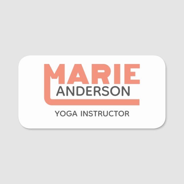 Marie Name Tag Namensschild (Vorderseite)