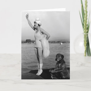 Marie Prevost mit Teddy-Foto Karte