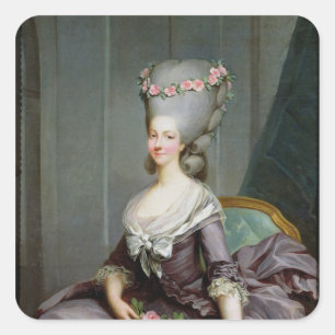 Marie-Therese de Savoie-Carignan Princess Quadratischer Aufkleber