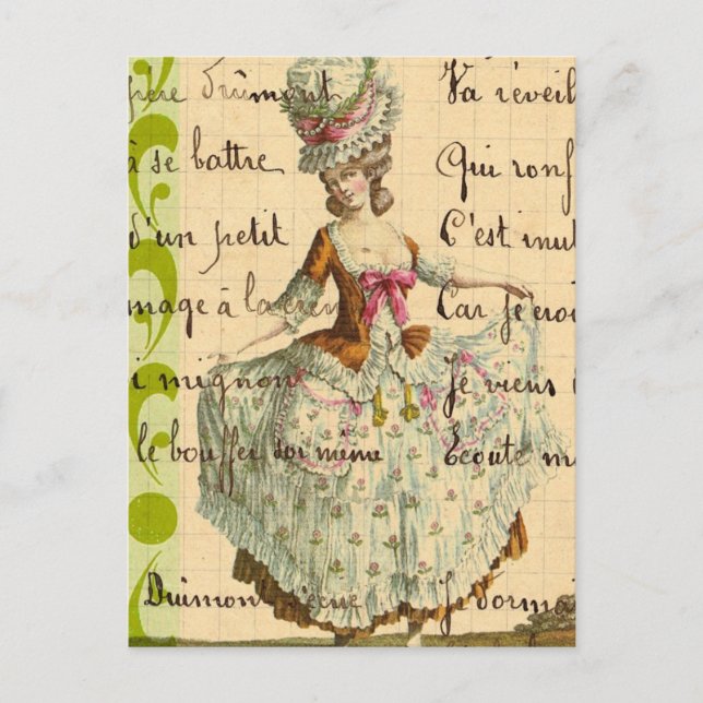 Marie, Vintage Lady Digital Art Postkarte (Vorderseite)