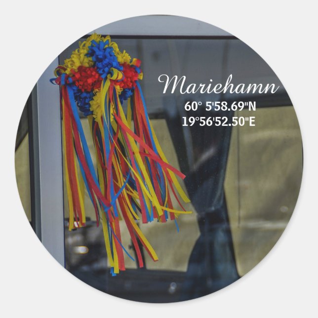 Mariehamn, Åland Runder Aufkleber (Vorderseite)