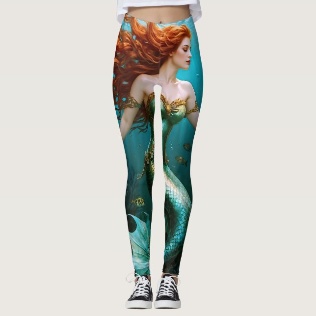 "Marielle" - Schöne TanzMeerjungfrau Leggings (Vorderseite)
