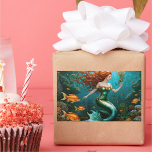 "Marielle" - Schöne TanzMeerjungfrau Rechteckiger Aufkleber