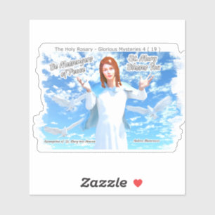 Marienerscheinung in den Himmel Aufkleber