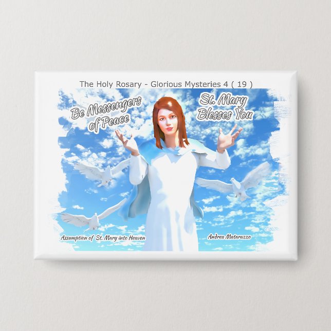 Marienerscheinung in den Himmel Button (Vorderseite)