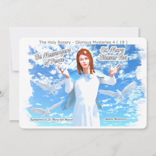 Marienerscheinung in den Himmel Einladung (Vorderseite)