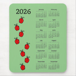Marienkäfer 2026 Kalender Mauspad