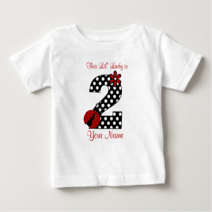 Marienkäfer-2. Geburtstags-Shirt Baby T-shirt