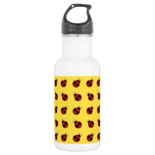 Marienkäfer 60er Retro cool rot gelb Edelstahlflasche