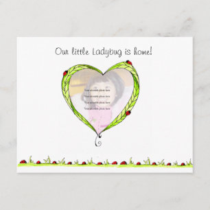 Marienkäfer-Adoptionsmitteilung Ankündigung