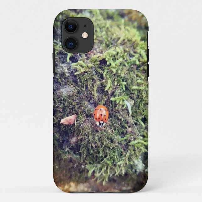 Marienkäfer auf Moos Fotografie Case-Mate iPhone Hülle (Rückseite)