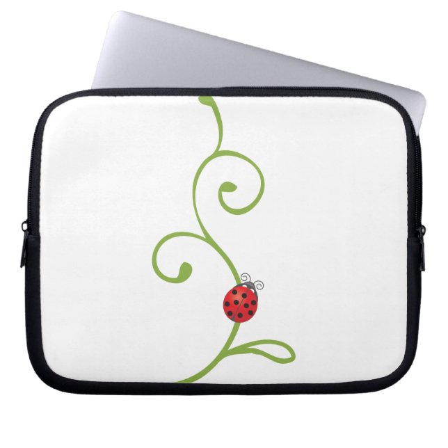 Marienkäfer auf Rebe Laptopschutzhülle (Vorderseite)