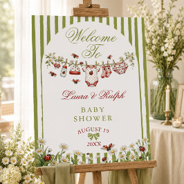 Marienkäfer Blumen Mädchen Baby Shower Willkommens