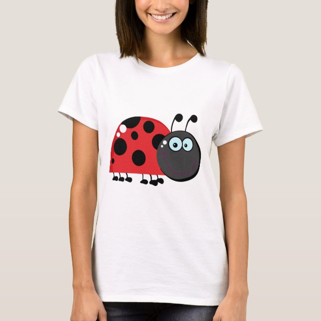 Marienkäfer-Cartoon-Charakter T-Shirt (Vorderseite)