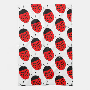 Marienkäfer-Design Geschirrtuch