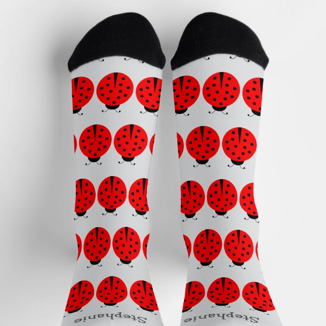 Marienkäfer-Design Socken (Oben)