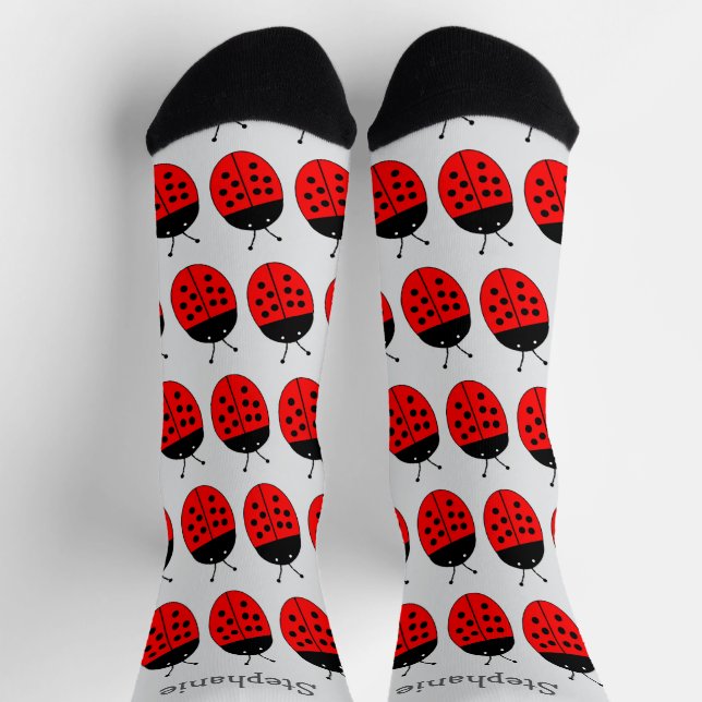 Marienkäfer-Design Socken (Oben)