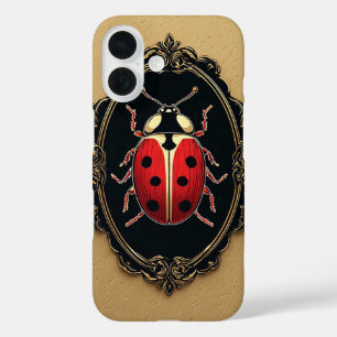 Marienkäfer Elegante Kunstmalerei iPhone 16 Hülle