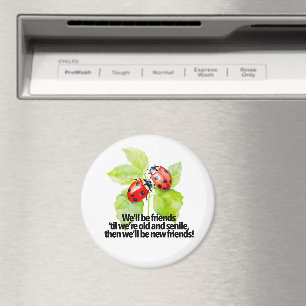Marienkäfer Freundschaftszitat lustig Jubiläum BFF Magnet
