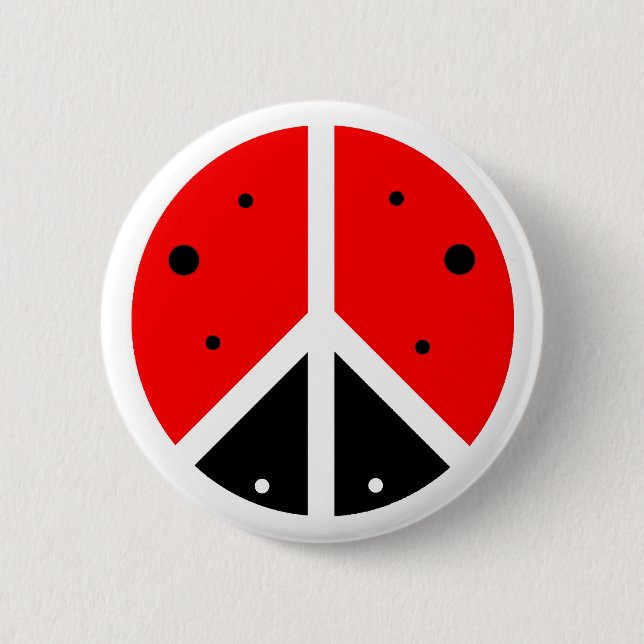 Marienkäfer-Friedensknopf Button (Vorderseite)