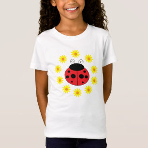 Marienkäfer-Gänseblümchen-Mädchen-T - Shirt