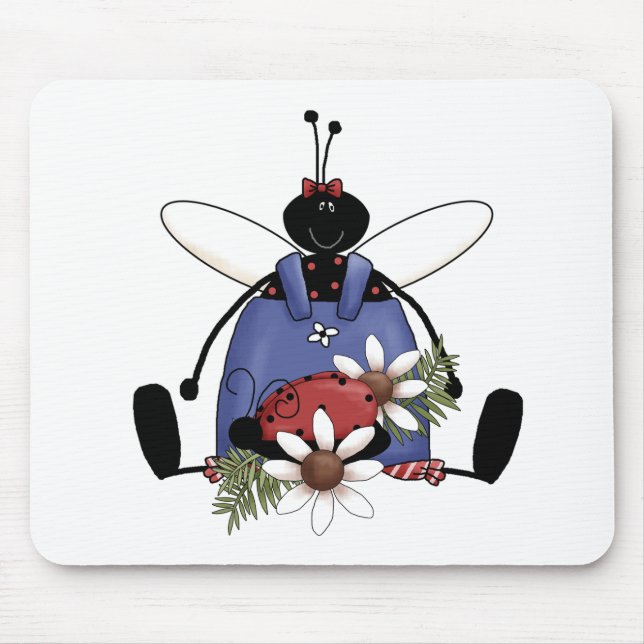 Marienkäfer-Garten Mousepad (Vorne)