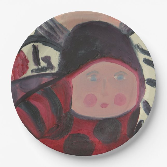 Marienkäfer-Geburtstags-Papier-Teller Pappteller (Vorderseite)