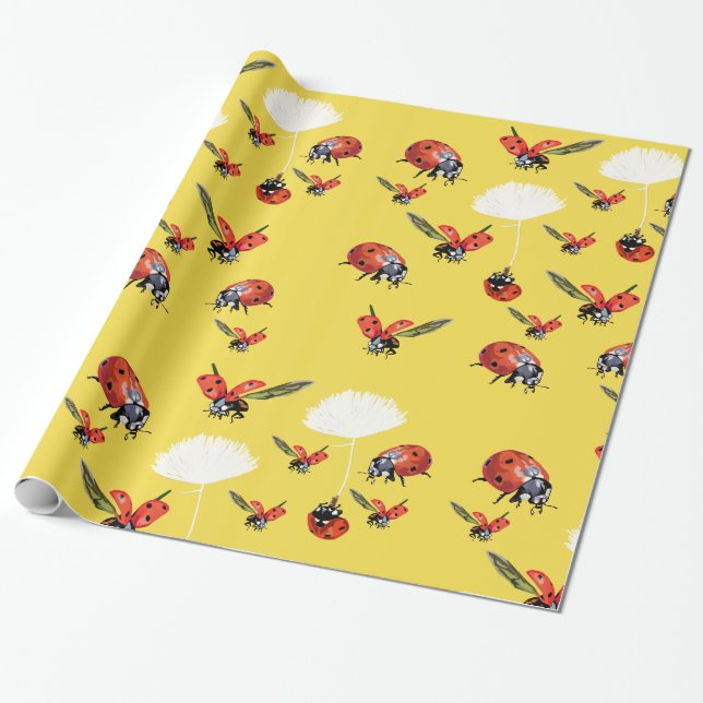 Marienkäfer-Geschenkpapier Geschenkpapier (Ungerollt)
