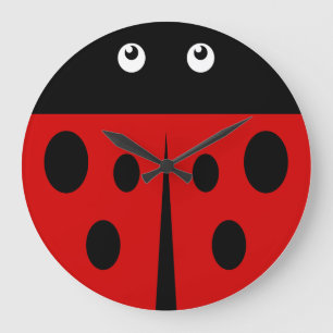Marienkäfer Große Wanduhr