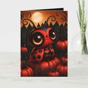 Marienkäfer Halloween-Illustration Karte