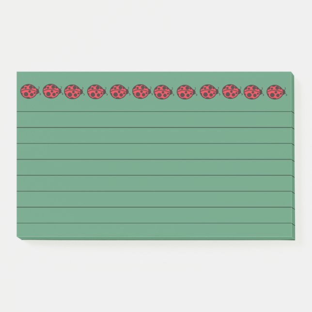 Marienkäfer Jumbo Post It Notizen (Vorderseite)