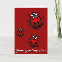 Marienkäfer-Karten-kundenspezifische