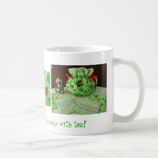 Marienkäfer Klee-Bleibe herein mit der Tee-Tasse Tasse