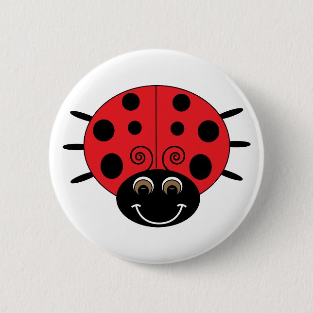 Marienkäfer-Knopf Button (Vorderseite)