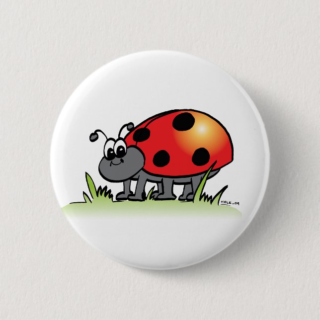 Marienkäfer-Knopf Button (Vorderseite)